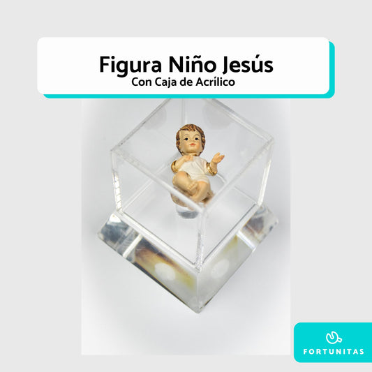 Niño Jesús 4cm con caja de acrílico